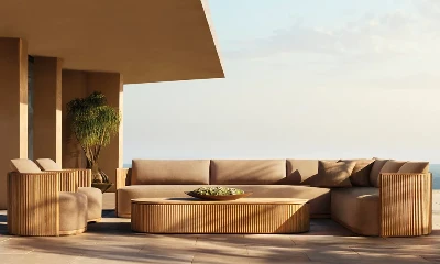 Set de canapele de exterior Premium Byron Teak|Mobilier Howvin