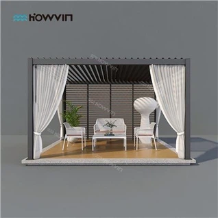 Pergolă de grădină din aluminiu cu baldachin retractabil