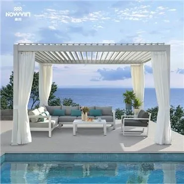 Pergola din aluminiu cu acoperiș