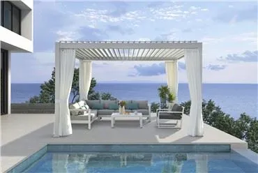 Pergola 10x13 cu baldachin retractabil
